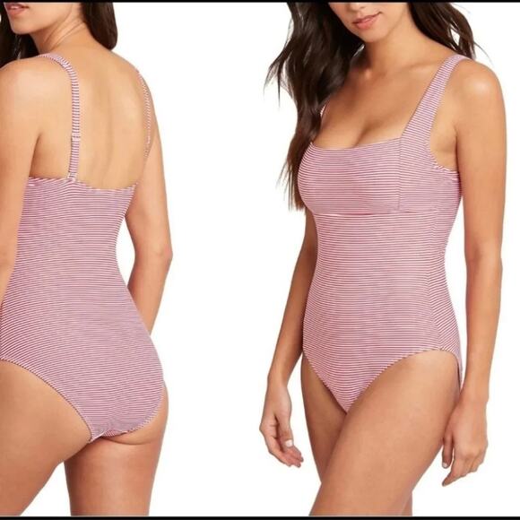 Sea Level Striped One Piece Swimsuit size Size 6 US - Picture 2 of 7